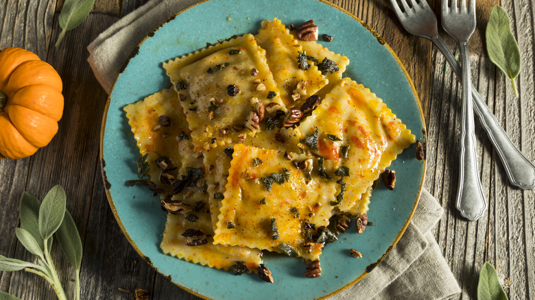 homemade pumpkin ravioli